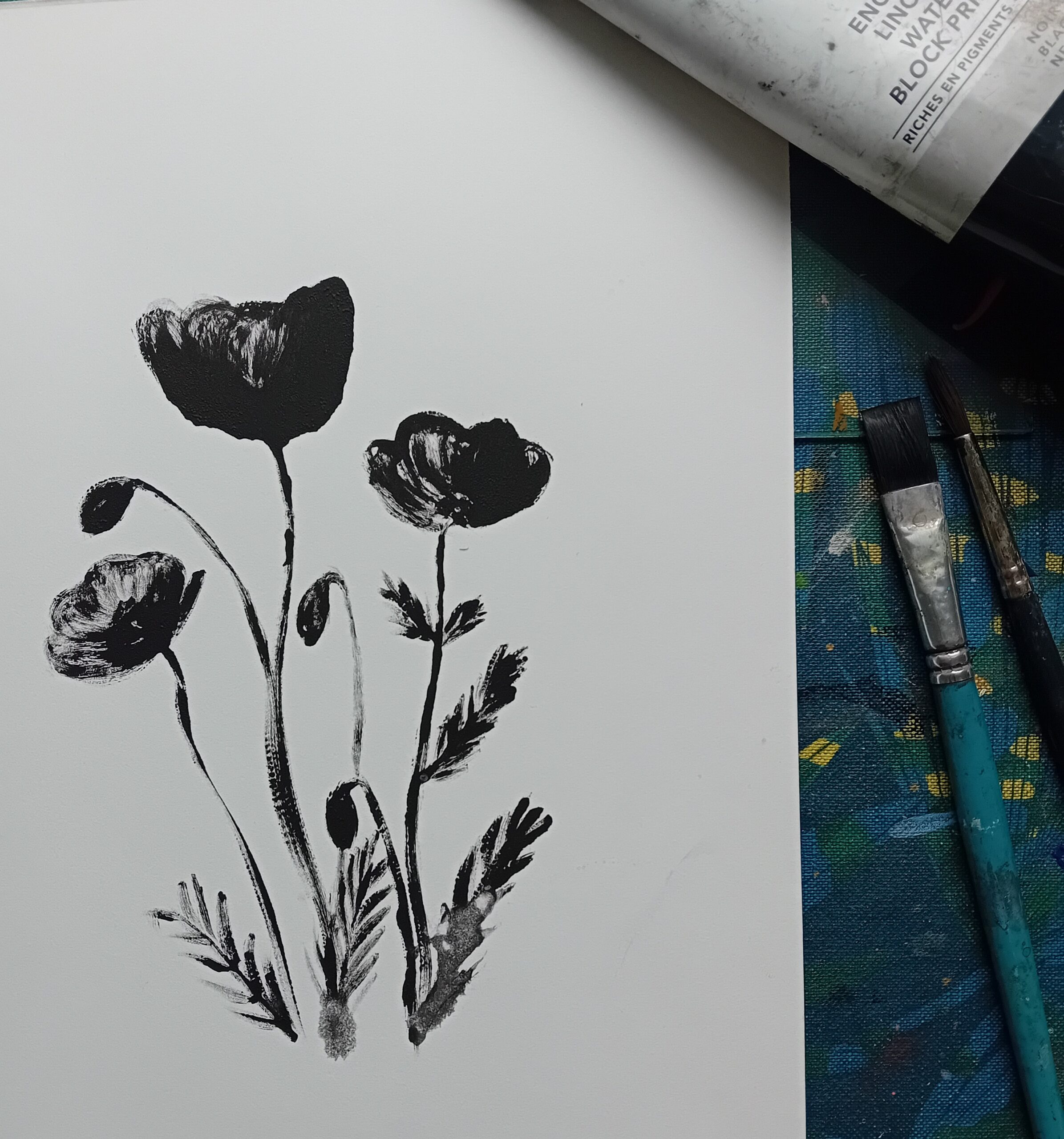 Dessin d'observation et Monotypes - Champ étoilé à Pont l'Abbé et à mon atelier - 23/07 au 24/07/25 de 10h à 12h