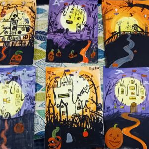 Illustration château hanté d'Halloween - 30/10 au 31/10/25 de 14h à 16h