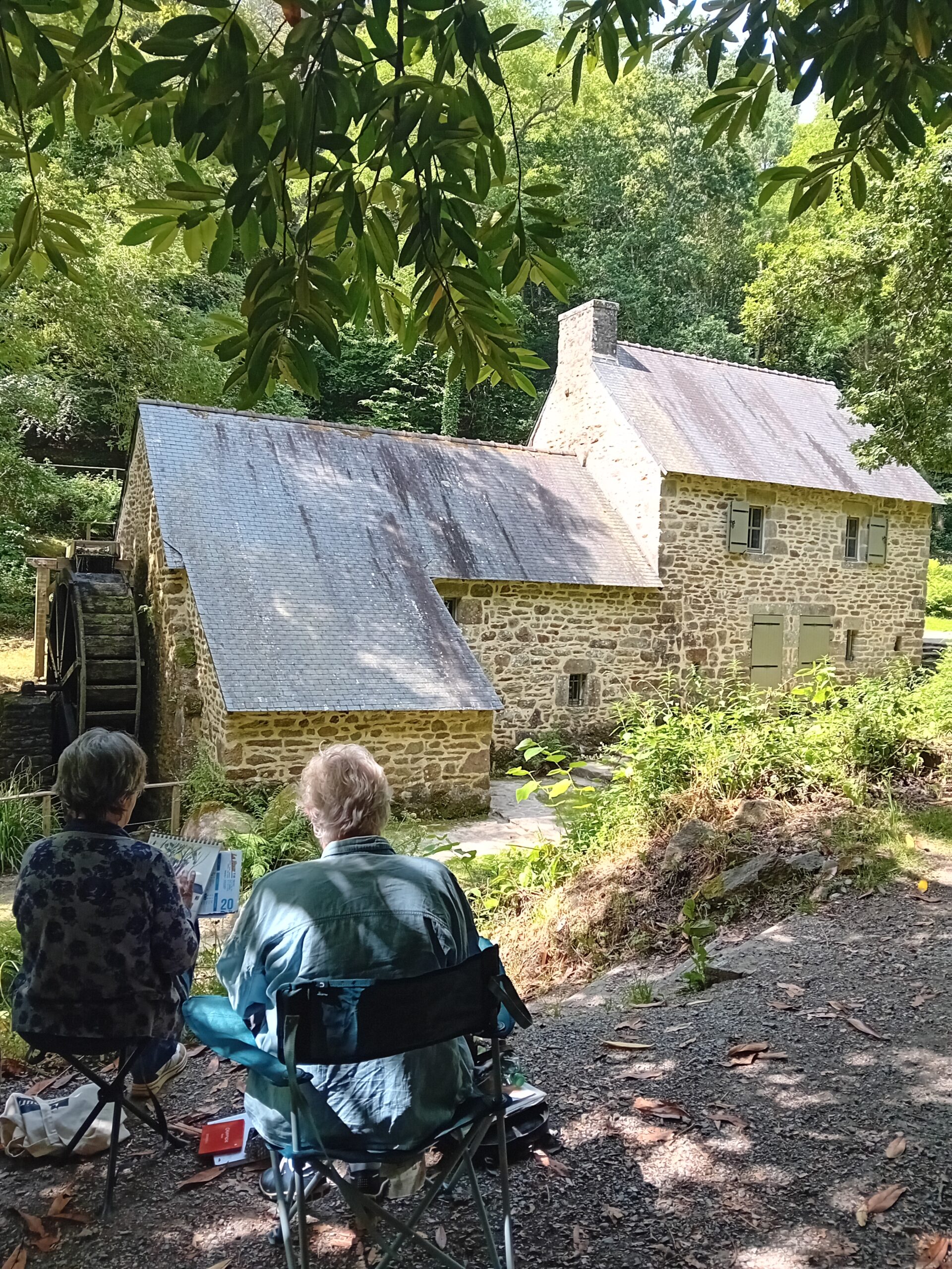 Dessin d'observation - Sainte-Marine Kérobistin, Moulin de Rossulien Plomelin 18 au 19/08 de 14h à 16h