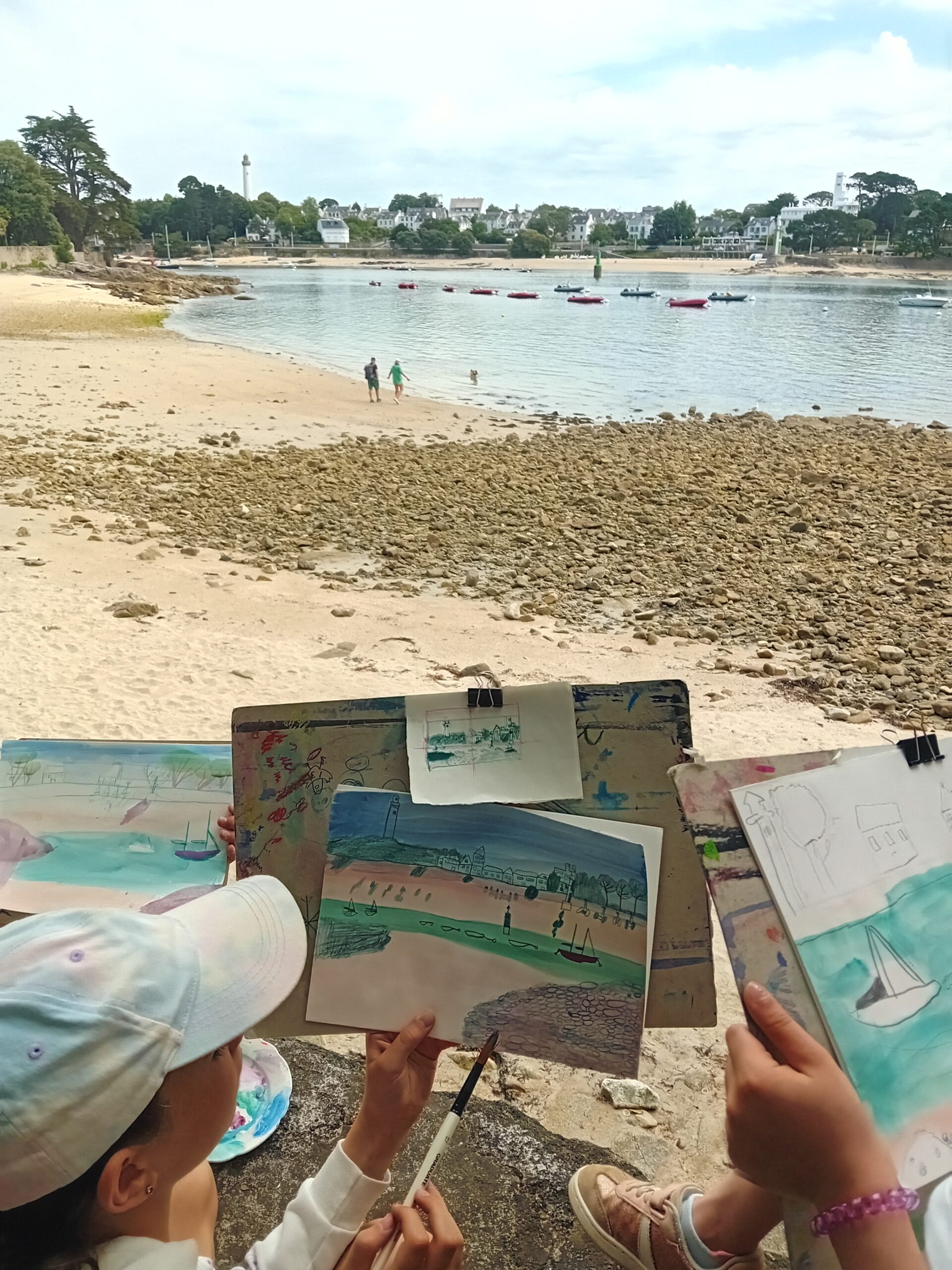 Dessin d'observation - Sainte-Marine, Ile-Tudy, Rivière de Pont l'Abbé - 26/10 au 28/10 de 14h à 16h